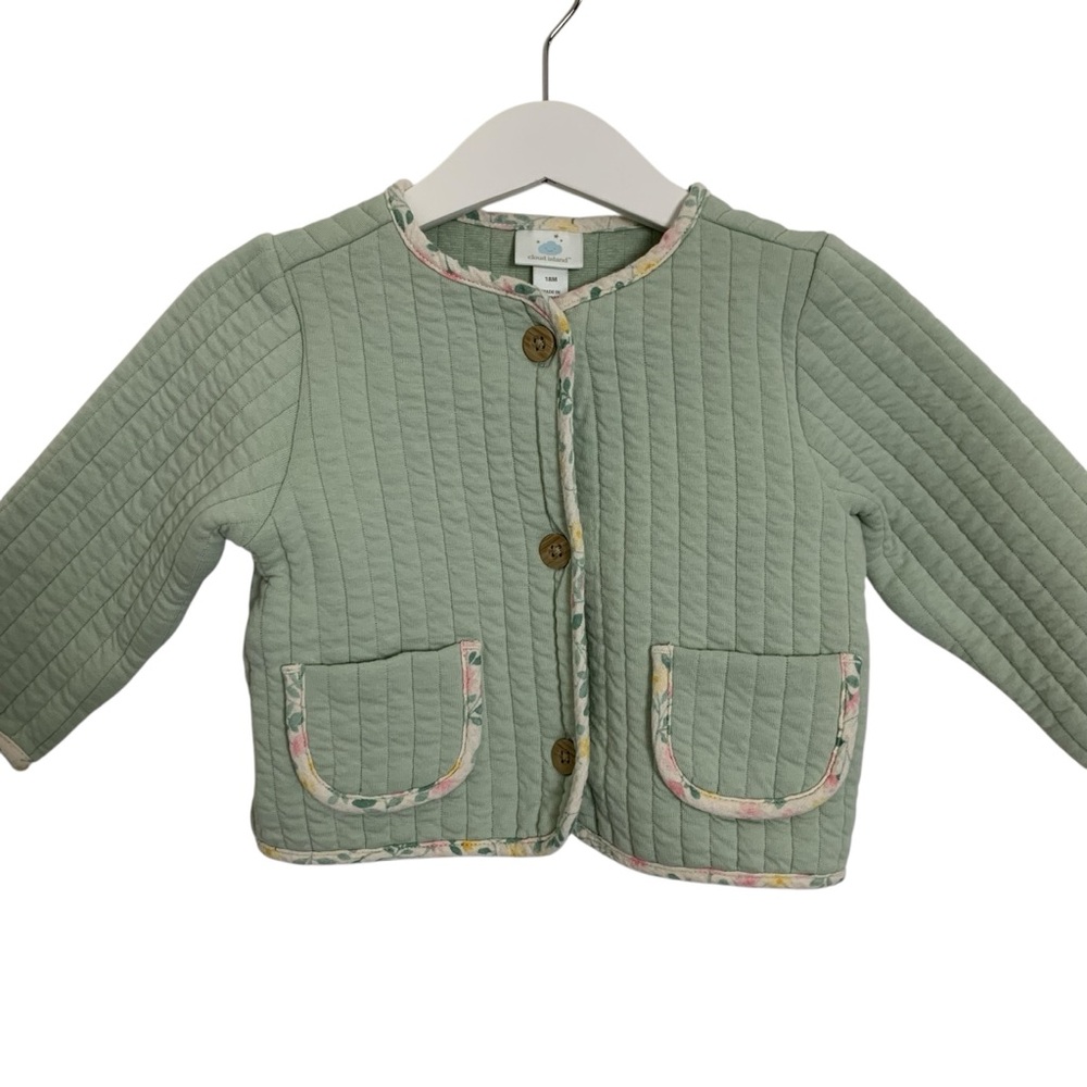 Cloud Island cotton quilted jacket Baby size 18
months Buttons pockets